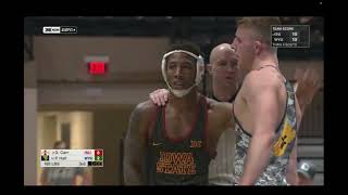 165lbs David Carr (Iowa State) vs Peyton Hall (West Virginia)