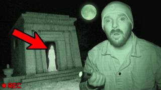 Spooky Night Alone in a Haunted Graveyard..