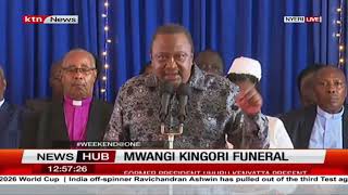 Former president Uhuru Kenyatta present at Mwangi Kingori's Funeral
