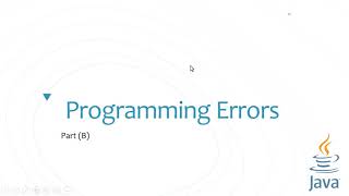 Syntax Error, Runtime Error, and Logic Error - Introduction to Exceptions in Java