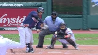 MIN@CLE: Arcia ties the game at 2 with an RBI single