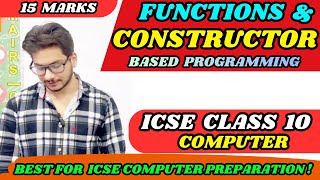 Description Based Program | Constructor and Function in Java | ICSE Class 10 Computer 2026