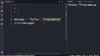 Python #17 - Escape Sequences [By Mosh Hamedani]