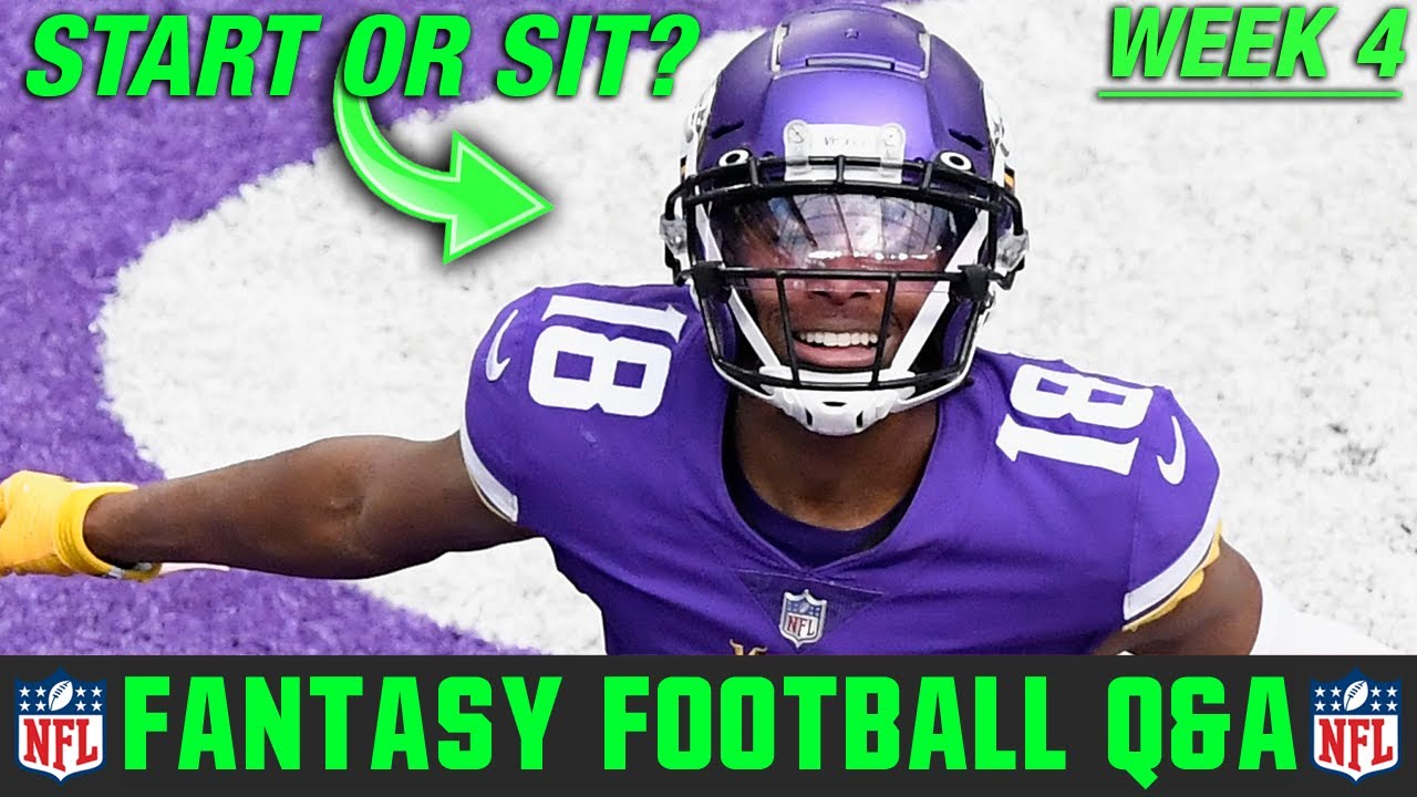 Week 4 Fantasy Football Start Or Sit (2020 Fantasy Football WHO SHOULD ...