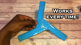 How to Make a Paper Boomerang - Works Every Time!