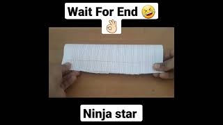 How To Make Ninja Star At Home Easily | Wait For End #short  #shorts #viralshorts