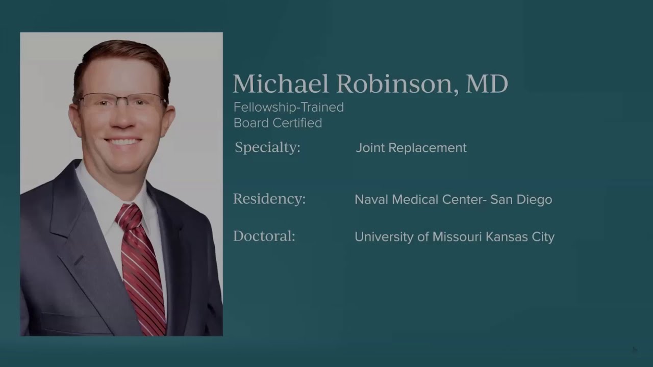 Get To Know Dr. Michael Robinson | Southeast Orthopedic Specialists ...