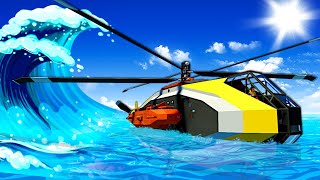 Tsunami Survival in a SUBMARINE HELICOPTER?! (Stormworks)