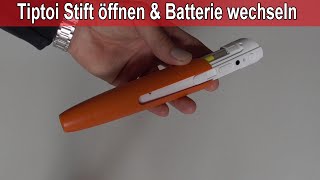 Open Tiptoi pen \u0026 change battery - Tiptoi battery change video instructions / Youtube