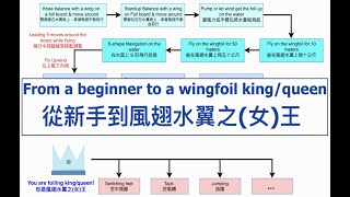 風翅水翼新手學習進程 (Steps to learn wingfoil)