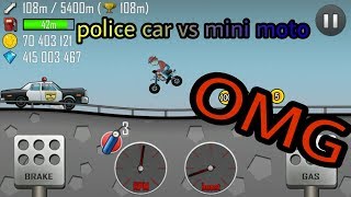 Hill Climb Racing-Android/Ios Game play | Police car full upgraded vs mini bike full upgraded #2