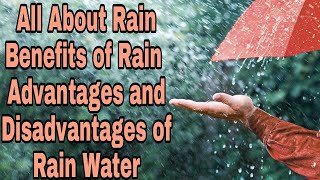 All About Rain || Benefit Of  Rain Water || Advantages and Disadvantages of Rain Water #moizmuneer