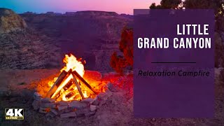 🔥 Little GRAND CANYON Campfire - 4K Outdoor Fireplace with Soothing Relaxation Crackling Fire Sounds