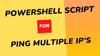 Powershell to ping multiple host