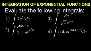 Integration of Exponential Functions (Base e)