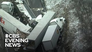 5 dead and over 60 injured in Pennsylvania highway pile-up