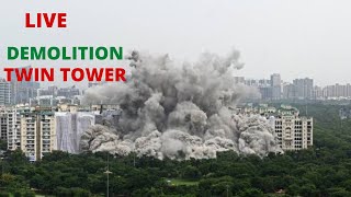 Demolition of Twin Tower #shorts #twintowers #supertechtwintowers #watch  #noida #viralvideo