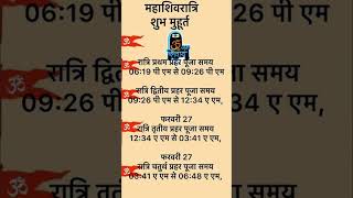 Mahashivratri Subh Muhuurat / Mahashivratri kb H / Mahashivratri what date is H #shivratri