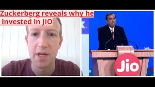 Facebook buys 9.99% stake in Reliance Jio for Rs 43,574 crore : Mark Zuckerberg shares why