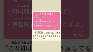 「カムサハムニダ」と言われたらどう答えるべき？