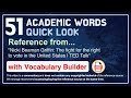 51 Academic Words Quick Look Ref from 