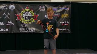 Colton Duggan - 1A Prelim - 19th Place - Canada Nationals 2018 - Presented by Yoyo Contest Central