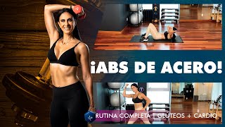 Rutina completa para tonificar abs y glúteos | En forma con La Mamá Fitness | VME TV