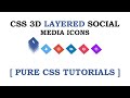 CSS 3D Isometric Social Media Icon Hover Effects | HTML & CSS