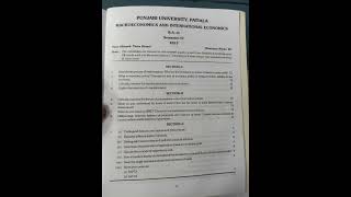 Economics question paper BA sem 4th #2015 #economics #pup #ba