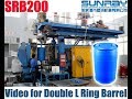 SRB200 Blow Molding Machine Production Video for 200L Double L Ring UHMWPE Chemical Drums