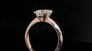 DovEggs 10K Rose Gold 1.5ct 7*8mm  FGH Color Cushion Cut Moissanite Engagement Ring For Women