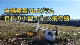 全備重量10.2グラムの自作超小型ラジコン飛行機