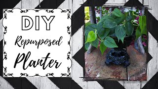 UPCYCLED  PLANTER  / thrift store Finds / Cheap Easy DIY  / Boho Decor