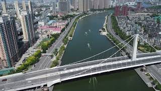 Aerial photograph of Haihe River in Tianjin, China  DJI mini2航拍天津  海河之上