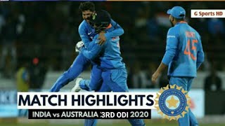India Vs Australia 3rd ODI 2020 HD Full Match Highlights ||  G- Sports HD|