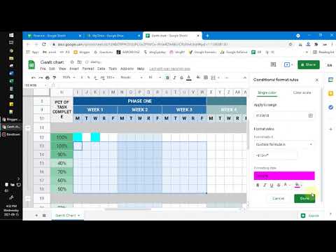 How to Automate Coloring Gantt Chart on Google Sheet