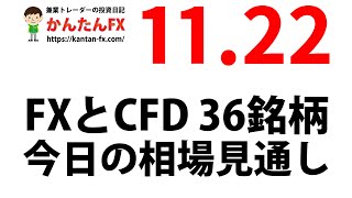 かんたんFX：11月22日FXとCFD今日の相場見通し