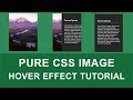 Pure CSS Image Hover Effect Design Tutorial #1