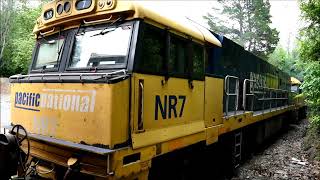 Pacific National 5PM5 followed SCT 5MP9 \u0026 had to stop at Mt Lofty for Line Clearance- 3 NR Locos