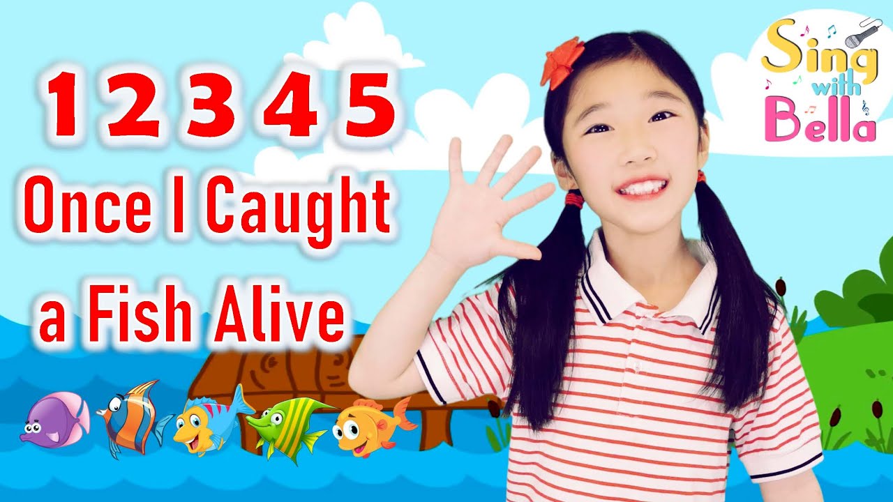 12345 Once I Caught A Fish Alive With Lyrics And Actions | Kids Nursery ...