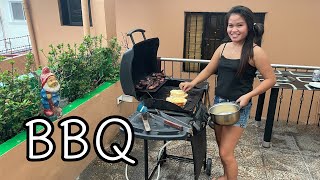 #Barbecue with #Filipina Wife #1 and My Friend SWEET JOE the Decorative Garden Gnome #Philippines