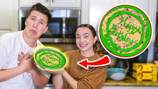 Baking My Husbands Birthday Cake! Best Cookie Cake Recipe!