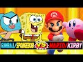 M.U.G.E.N. Battles | SpongeBob/Gumball vs Mario/Kirby