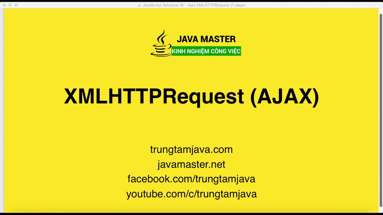 JavaScript Advance 19 - Ajax XMLHTTPRequest | JMaster.io Trung Tâm Java ...