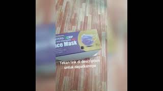 50pcs Topeng Muka Hijab Ungu 3Lapis 3 Lapis Face Mask