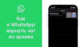 Как в WhatsApp вернуть чат из архива