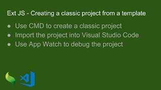 Ext JS - Creating a classic project from a template