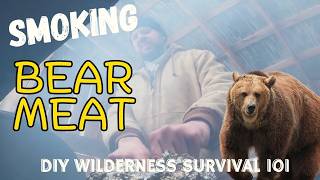 Smoking Bear Meat in the Wild | Wilderness Survival 101