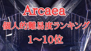 【Arcaea】個人的難易度ランキング1～10位  Ver.3.0.1 Arcaea Difficulty Ranking 1st～10th