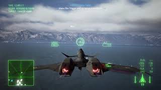 Ace Combat 7 - [ADF 11F Raven] Destroying The Marine Platform Runway In One Pass